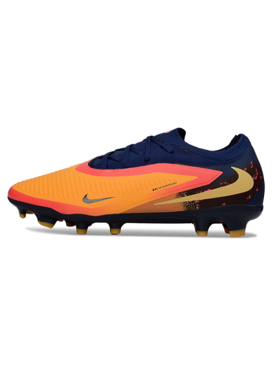 Nike Phantom 6 Elite Low FG Football Boots - Orange/Navy Blue/Crimson Red