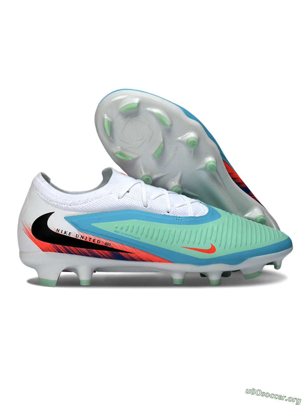 Nike Phantom 6 Elite Low FG Football Boots - Aqua/Coral Burst/White Wave 2