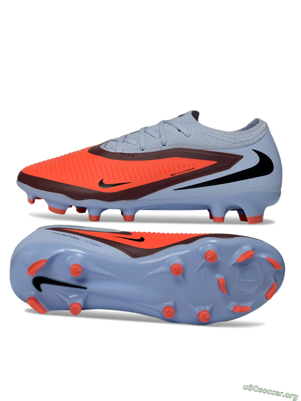 Nike Phantom 6 Elite Low FG Football Boots - Orange/Sky Blue/Brick Red 1
