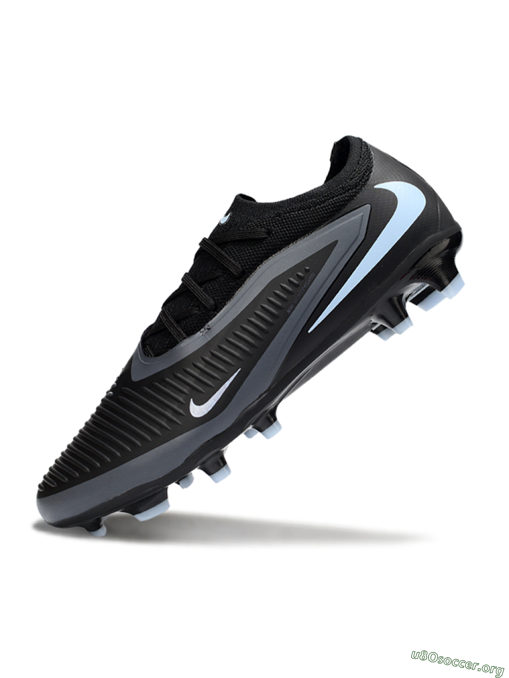 Nike Phantom 6 Elite Low FG Football Boots - Black/Cool Gray/Light Blue 5