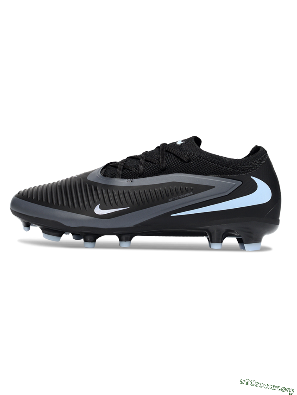 Nike Phantom 6 Elite Low FG Football Boots - Black/Cool Gray/Light Blue 3