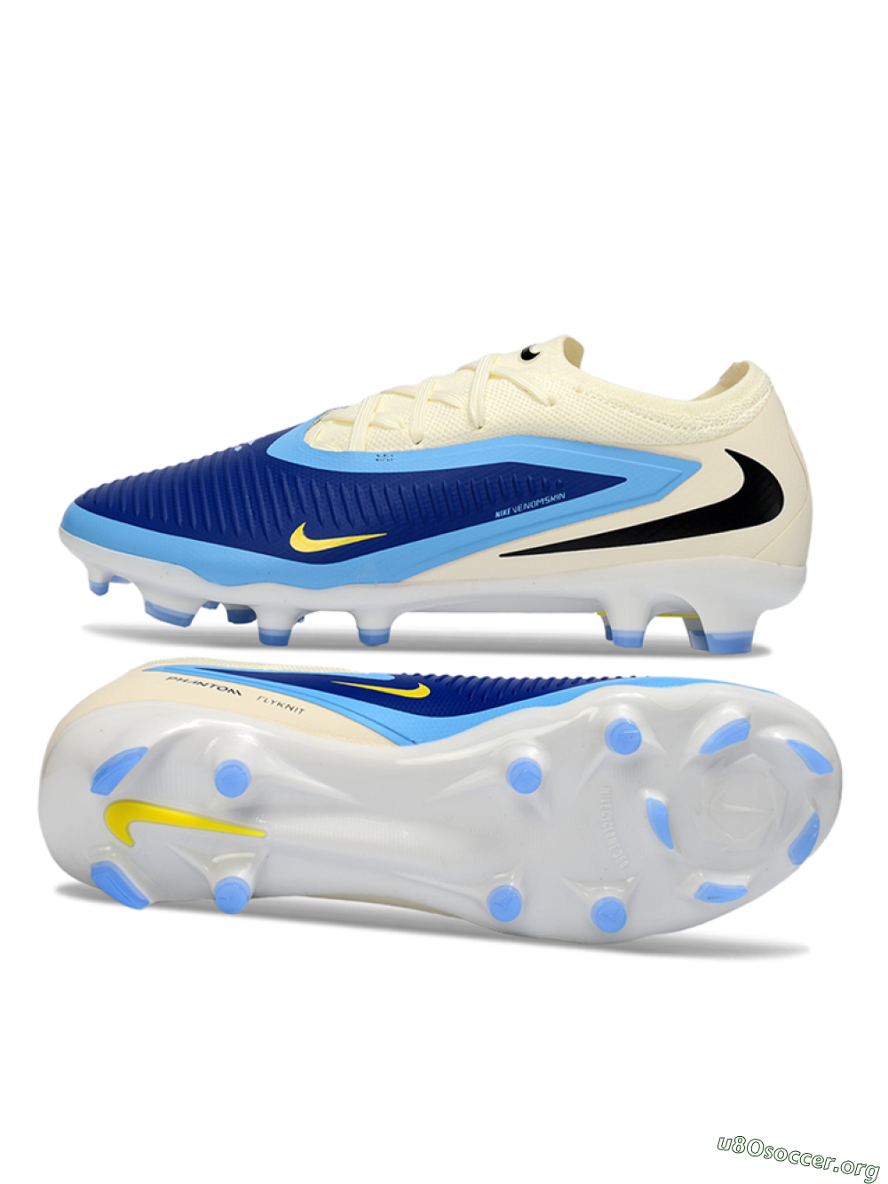 Nike Phantom 6 Elite Low FG Football Boots - Blue/Sky Blue/Cream 1