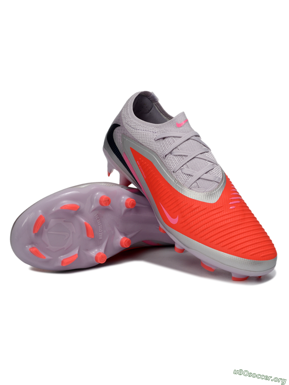 Nike Phantom 6 Elite Low FG Football Boots - Pink/Flame Pink/Sleek Gray 0