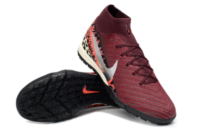 Nike Air Zoom Mercurial Superfly 10 Elite TF Football Shoes - Red/Berry Red/Black Leopard