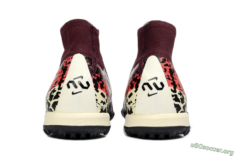 Nike Air Zoom Mercurial Superfly 10 Elite TF Football Shoes - Red/Berry Red/Black Leopard 5