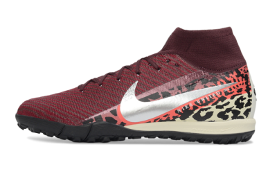 Nike Air Zoom Mercurial Superfly 10 Elite TF Football Shoes - Red/Berry Red/Black Leopard