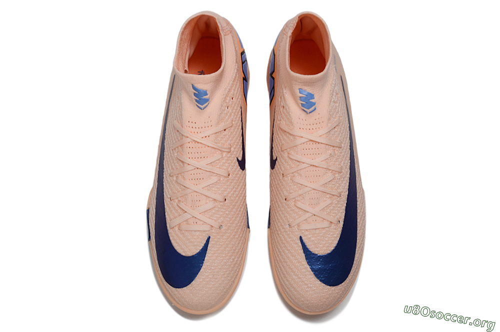 Nike Air Zoom Mercurial Superfly 10 Elite TF Football Shoes - Peach/Royal Blue/Soft Coral 4