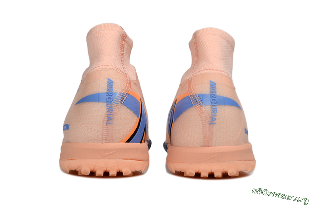 Nike Air Zoom Mercurial Superfly 10 Elite TF Football Shoes - Peach/Royal Blue/Soft Coral 5