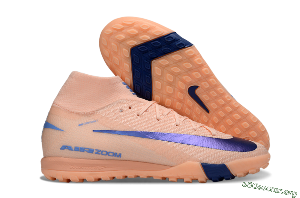 Nike Air Zoom Mercurial Superfly 10 Elite TF Football Shoes - Peach/Royal Blue/Soft Coral 2