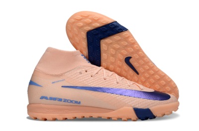 Nike Air Zoom Mercurial Superfly 10 Elite TF Football Shoes - Peach/Royal Blue/Soft Coral