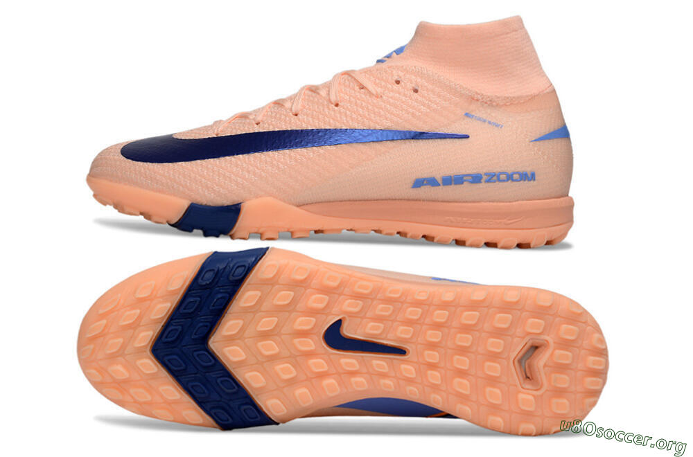 Nike Air Zoom Mercurial Superfly 10 Elite TF Football Shoes - Peach/Royal Blue/Soft Coral 1