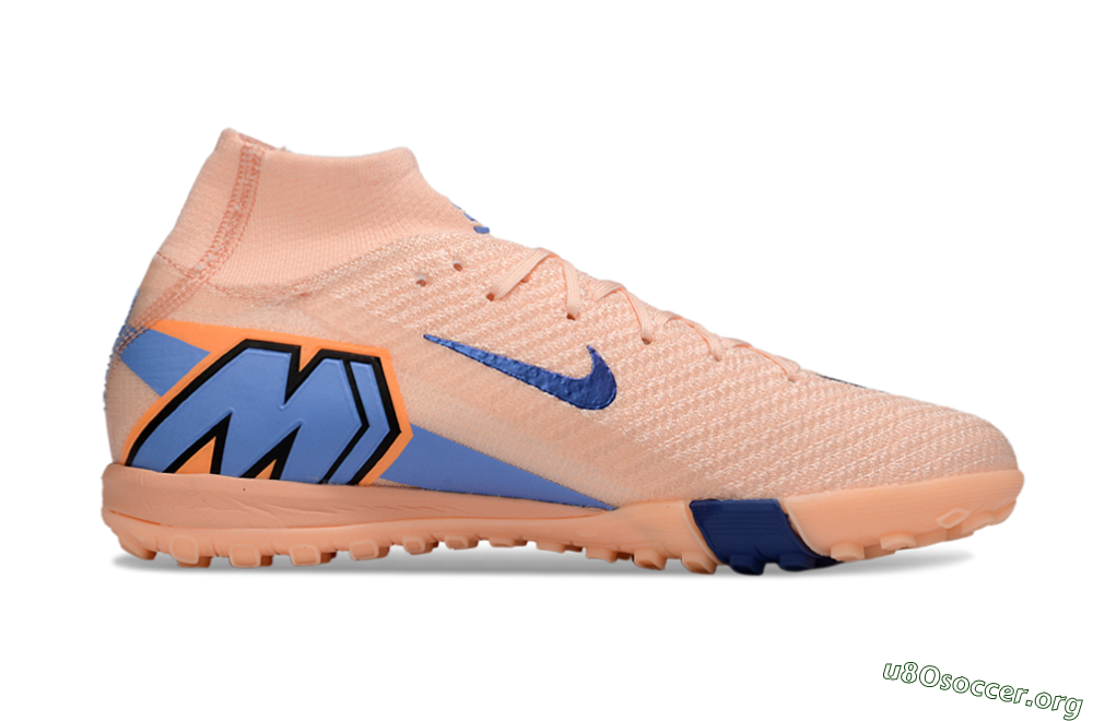 Nike Air Zoom Mercurial Superfly 10 Elite TF Football Shoes - Peach/Royal Blue/Soft Coral 7