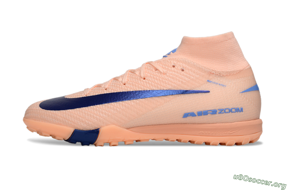 Nike Air Zoom Mercurial Superfly 10 Elite TF Football Shoes - Peach/Royal Blue/Soft Coral 3