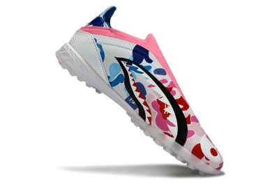 Adidas F50 Elite Laceless TF Football Shoes - Pink/Ocean Blue/Coral Pink