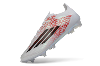 Adidas F50 Elite FG Football Boots - White/Crimson Rose/Iridescent Sparkle