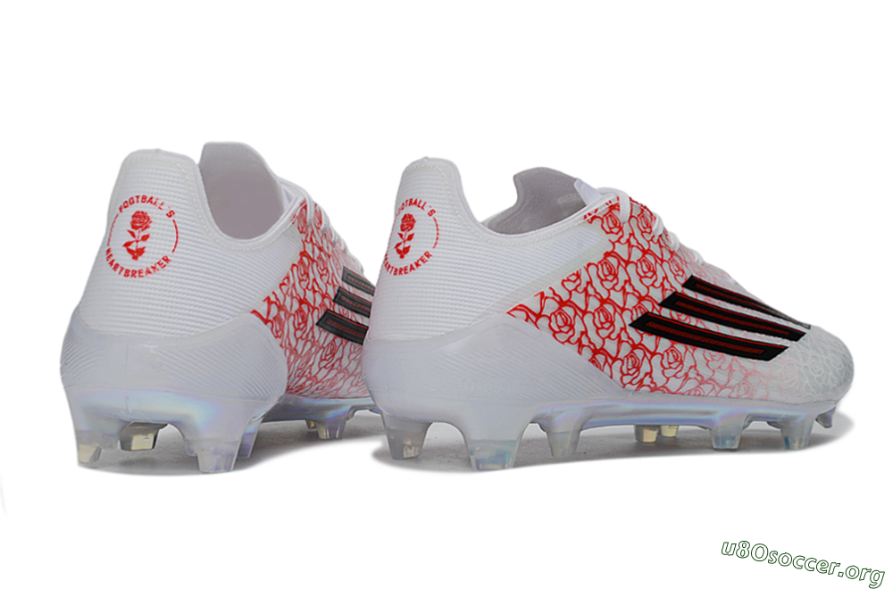 Adidas F50 Elite FG Football Boots - White/Crimson Rose/Iridescent Sparkle 6