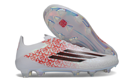 Adidas F50 Elite FG Football Boots - White/Crimson Rose/Iridescent Sparkle
