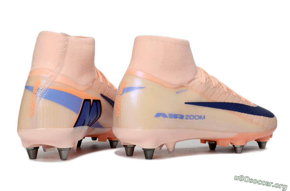 Nike Air Zoom Mercurial Superfly 10 Elite SG Football Boots - Peach/Coral Blast/Deep Blue 6