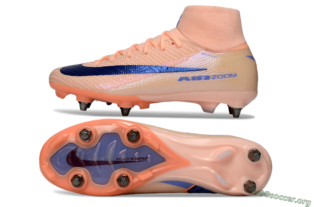 Nike Air Zoom Mercurial Superfly 10 Elite SG Football Boots - Peach/Coral Blast/Deep Blue 1