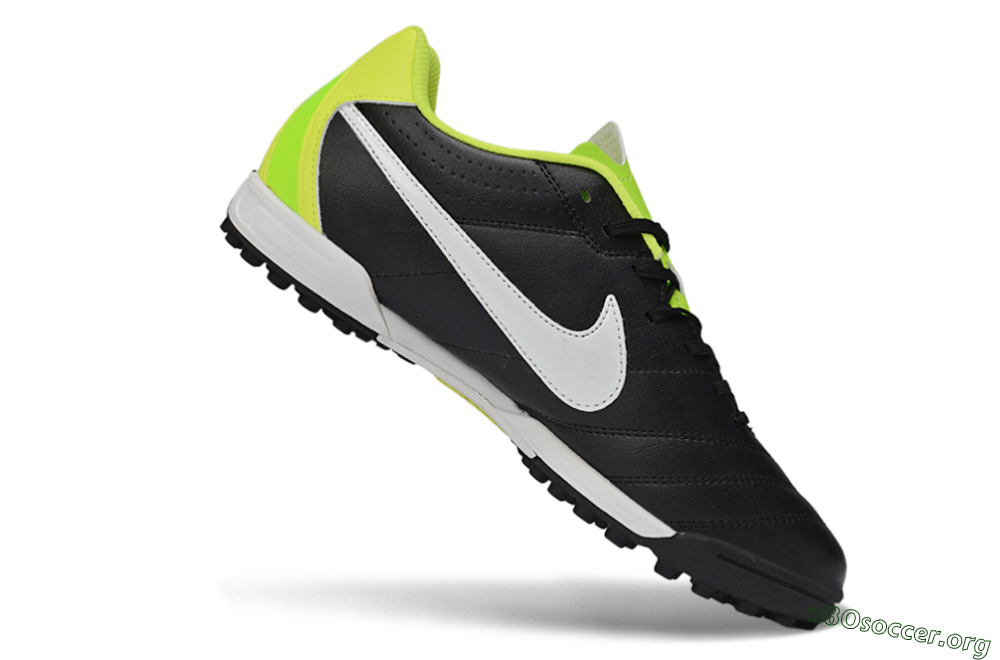 Nike Tiempo Legend Ligera 5 TF Football Shoes - Black/Lime Green/White 4