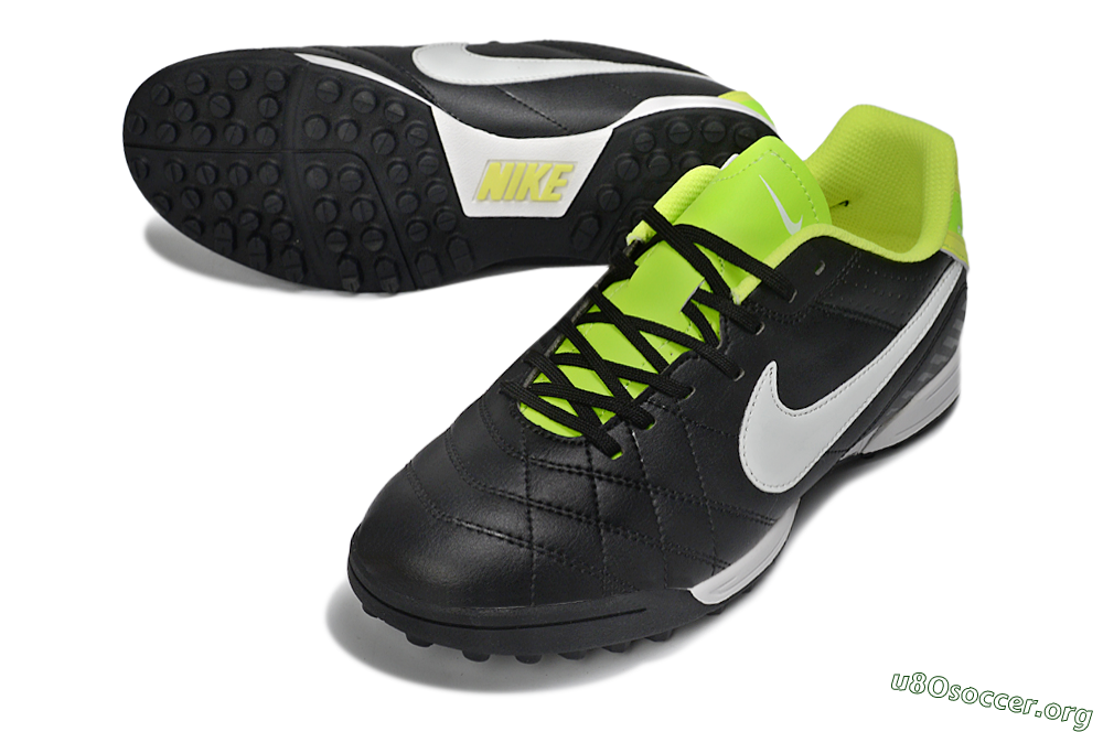 Nike Tiempo Legend Ligera 5 TF Football Shoes - Black/Lime Green/White 0