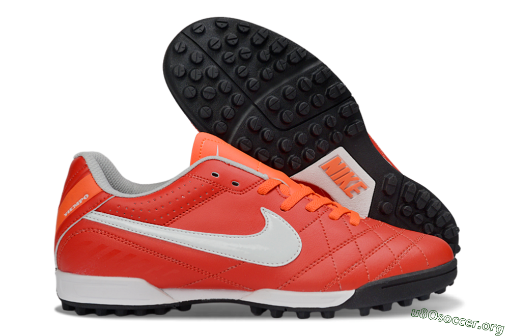 Nike Tiempo Legend Ligera 5 TF Football Shoes - Red/Fiery Sunset/Classic Charcoal 2