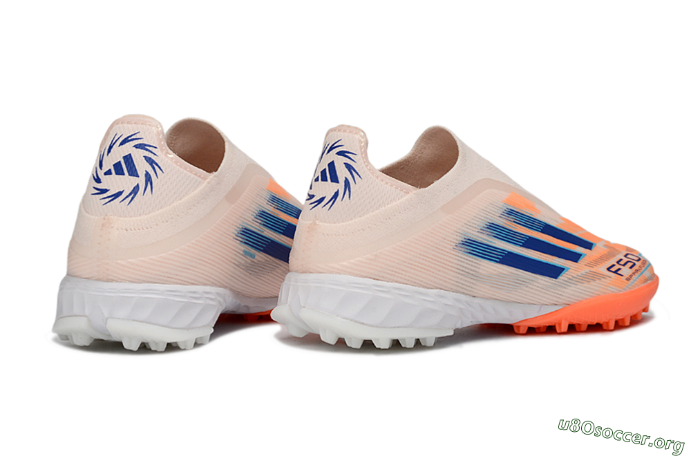 Adidas F50 Pro Laceless TF Football Shoes - Pink/Coral Splash/Deep Ocean 6