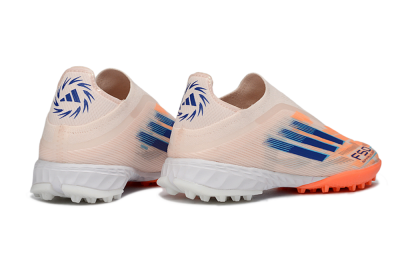 Adidas F50 Pro Laceless TF Football Shoes - Pink/Coral Splash/Deep Ocean