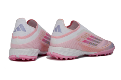 Adidas F50 Pro Laceless TF Football Shoes - Pink/Blush Pink/Soft Coral