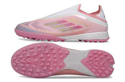 Adidas F50 Pro Laceless TF Football Shoes - Pink/Blush Pink/Soft Coral