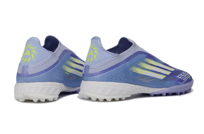 Adidas F50 Pro Laceless TF Football Shoes - Purple/Vibrant Lilac/Neon Yellow