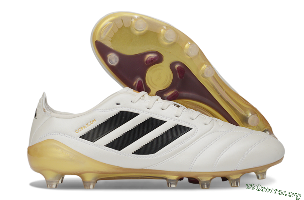 Adidas Copa Icon 2 FG Football Boots - White/Black/Gold 2