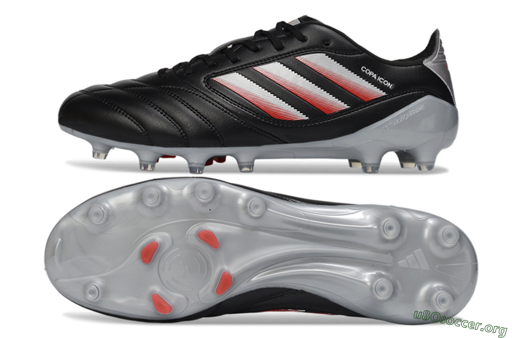 Adidas Copa Icon 2 FG Football Boots - Black/Crimson Red/Metallic Silver 1
