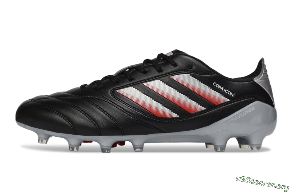 Adidas Copa Icon 2 FG Football Boots - Black/Crimson Red/Metallic Silver 3