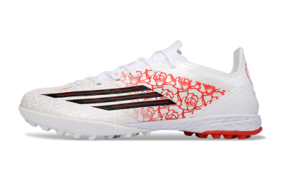 Adidas F50 Pro TF Football Shoes - White/Crimson Red/Black