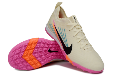 Nike Air Zoom Mercurial Vapor 16 Pro TF Football Shoes - Beige/Neon Pink/Luminous Orange
