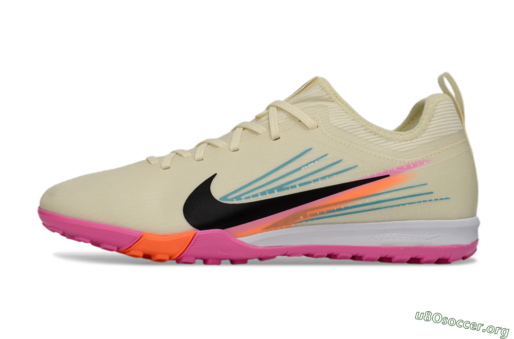 Nike Air Zoom Mercurial Vapor 16 Pro TF Football Shoes - Beige/Neon Pink/Luminous Orange 3