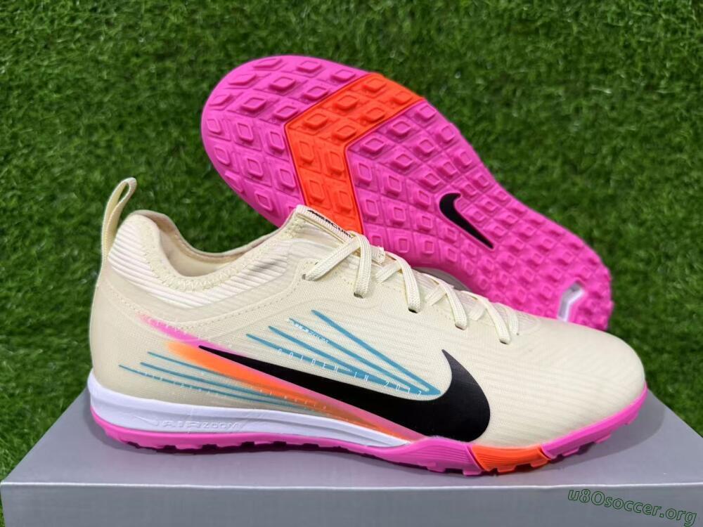 Nike Air Zoom Mercurial Vapor 16 Pro TF Football Shoes - Beige/Neon Pink/Luminous Orange