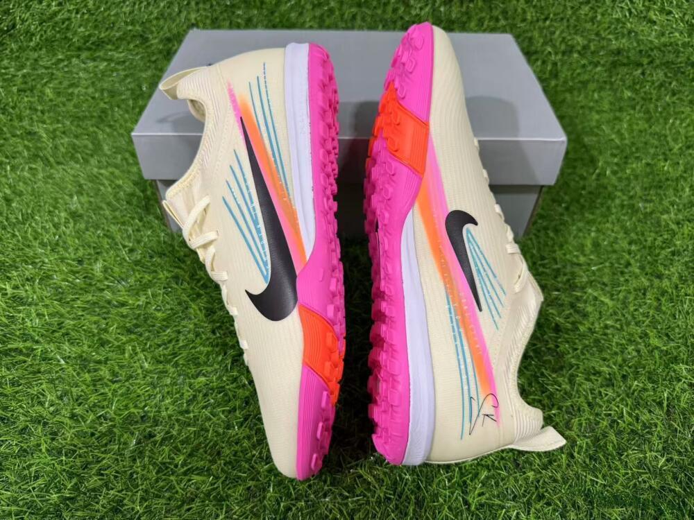 Nike Air Zoom Mercurial Vapor 16 Pro TF Football Shoes - Beige/Neon Pink/Luminous Orange