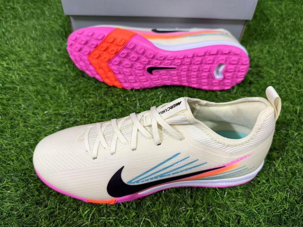 Nike Air Zoom Mercurial Vapor 16 Pro TF Football Shoes - Beige/Neon Pink/Luminous Orange