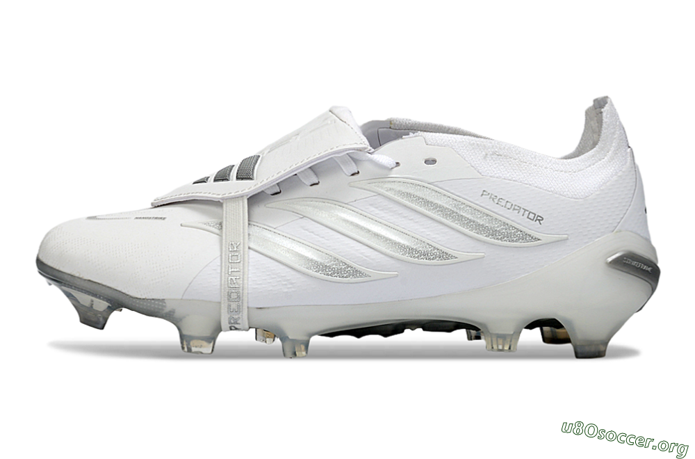 Adidas Predator 26 Elite Fold-Over Tongue FG Football Boots - White/Silver Shadow/White Gloss 3
