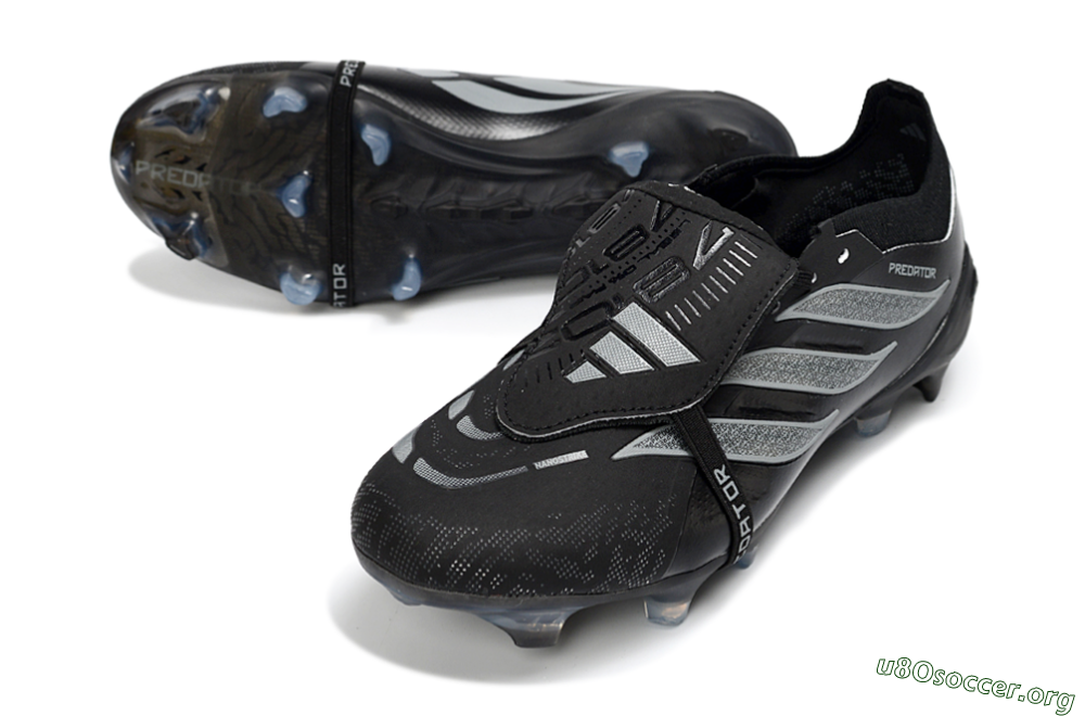 Adidas Predator 26 Elite Fold-Over Tongue FG Football Boots - Black/Graphite Gray/Metallic Silver 0
