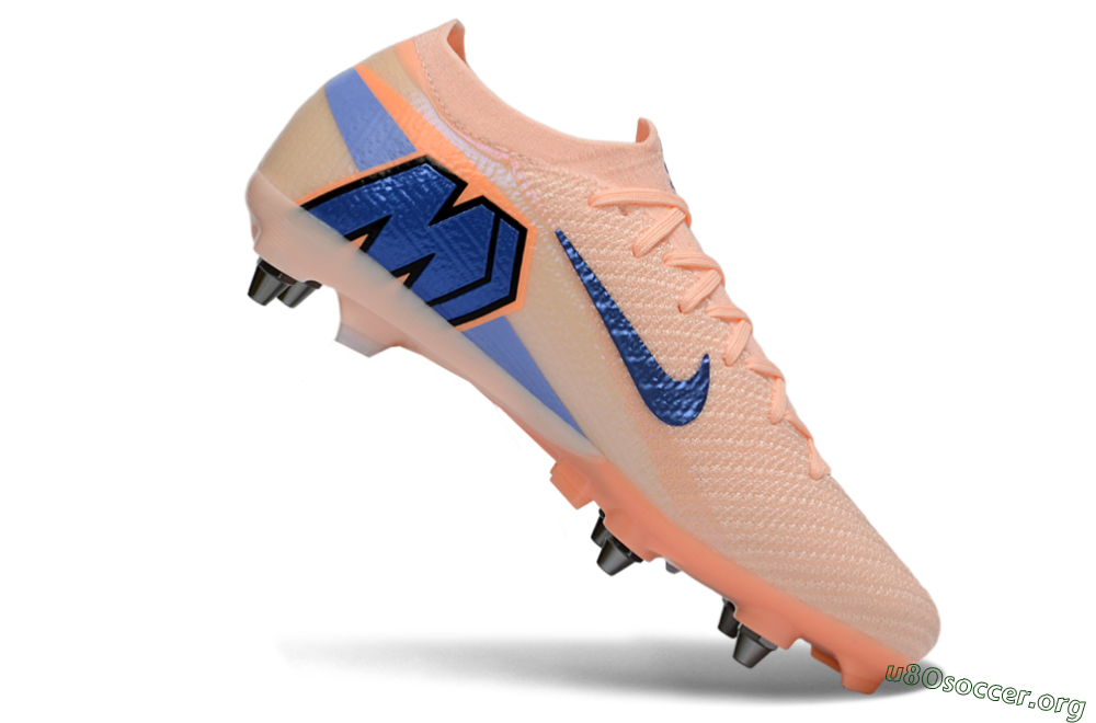 Nike Air Zoom Mercurial Vapor 16 Elite SG Football Boots - Peach/Royal Blue/Pastel Orange 4
