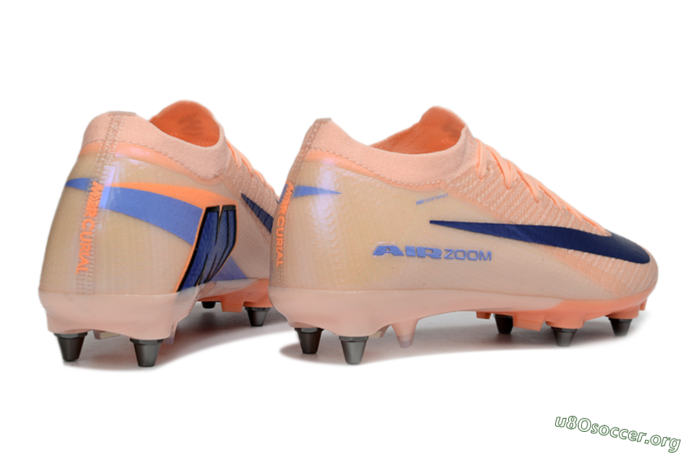 Nike Air Zoom Mercurial Vapor 16 Elite SG Football Boots - Peach/Royal Blue/Pastel Orange 6