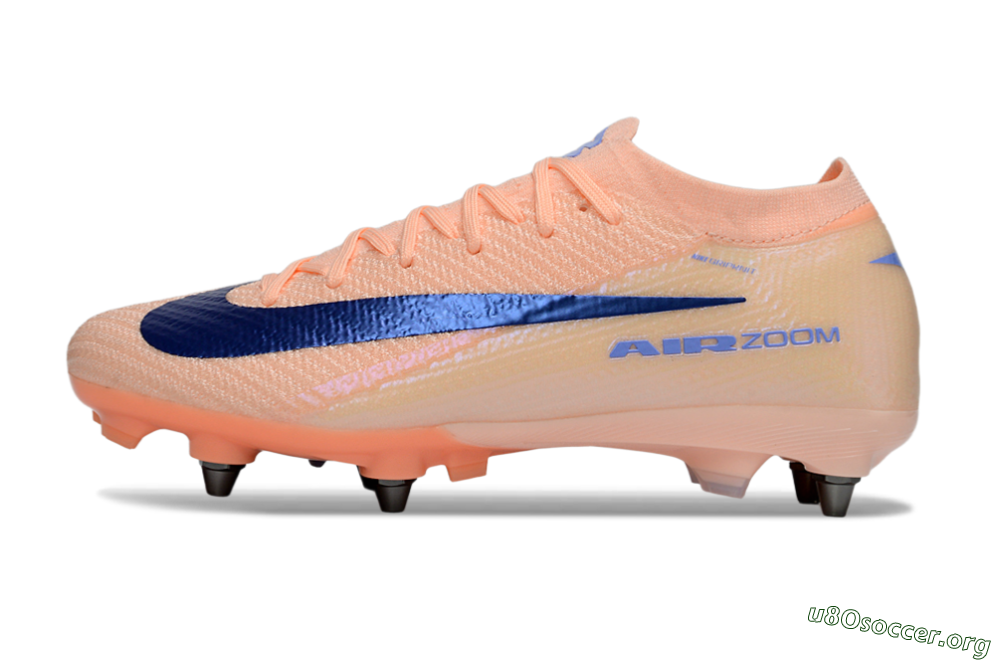 Nike Air Zoom Mercurial Vapor 16 Elite SG Football Boots - Peach/Royal Blue/Pastel Orange 3