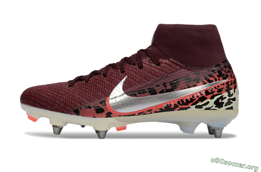 Nike Air Zoom Mercurial Superfly 10 Elite SG Football Boots - Red/Dark Berry/Metallic Silver 3