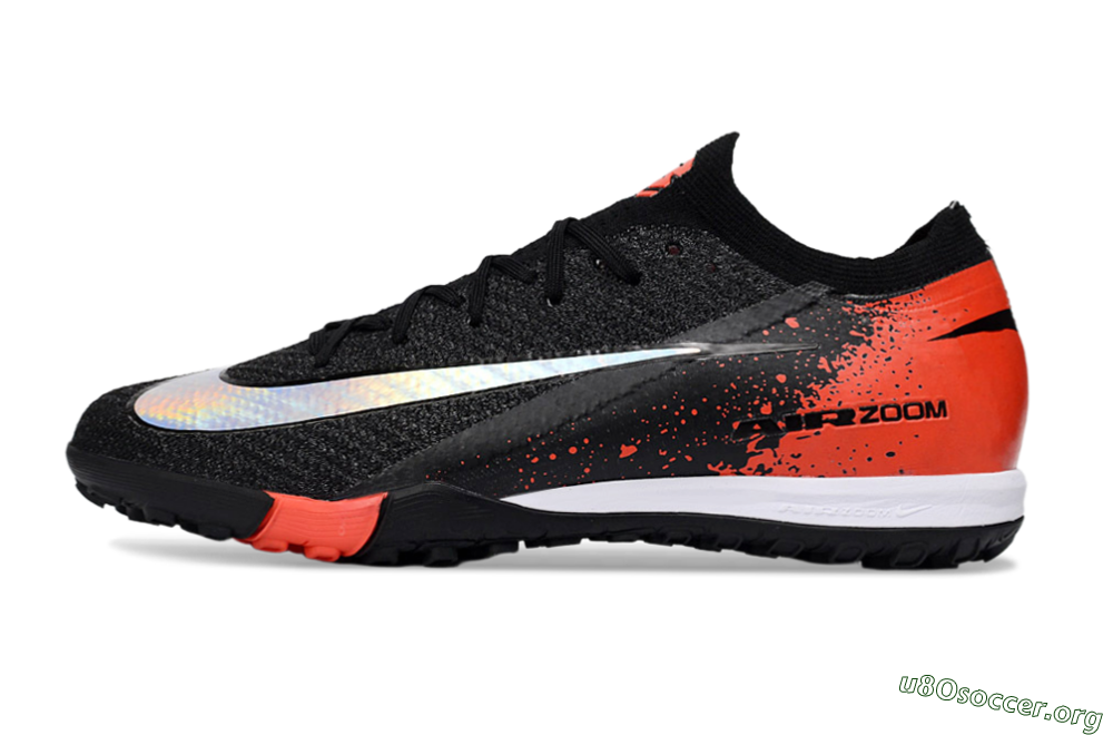 Nike Air Zoom Mercurial Vapor 16 Elite TF Football Shoes - Black/Crimson Burst/Shadow Black 3