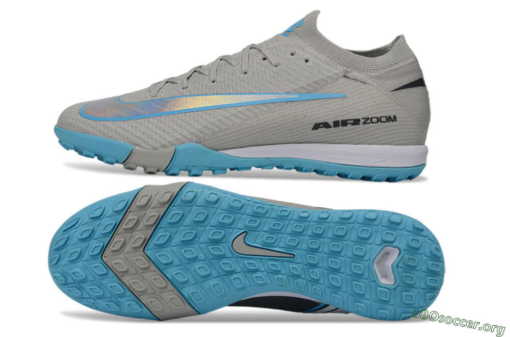 Nike Air Zoom Mercurial Vapor 16 Elite TF Football Shoes - Gray/Sky Blue/Sea Foam 1