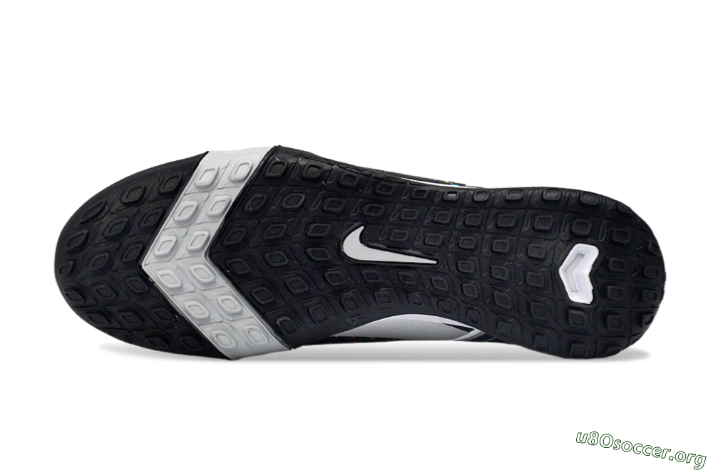 Nike Air Zoom Mercurial Vapor 16 Elite TF Football Shoes - Black/Rainbow Splash/Sleek White 6