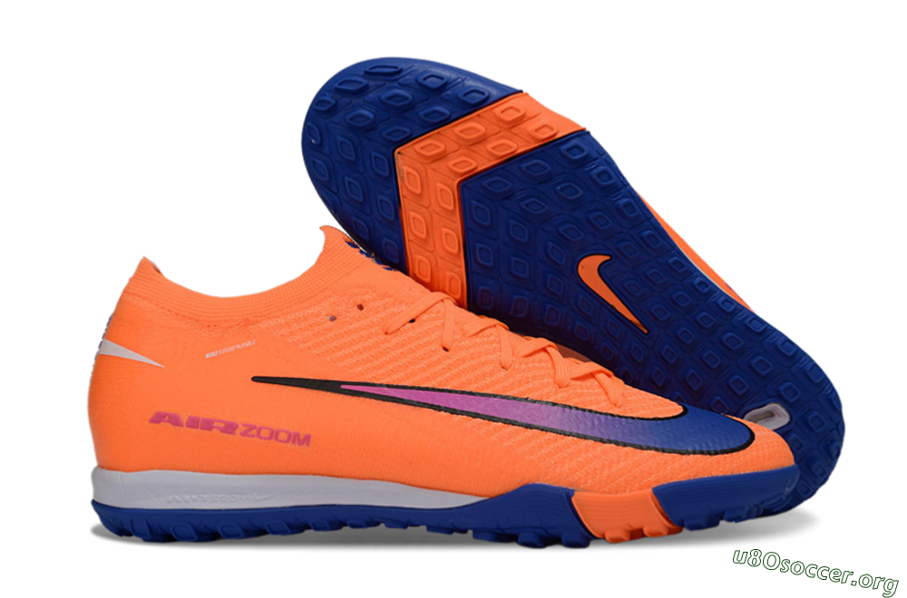 Nike Air Zoom Mercurial Vapor 16 Elite TF Football Shoes - Orange/Electric Blue/Fiery Orange 2